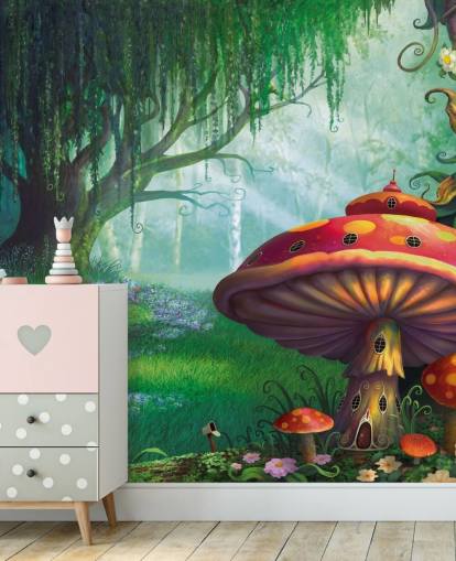 Feentapete namens Enchanted Forest von Philip Straub für Kinder- und Kinderzimmer Feentapete namens Enchanted Forest von Philip Straub für Kinder- und Kinderzimmer