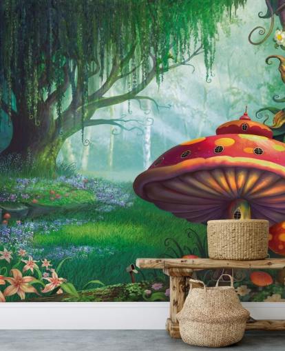 eventyrtapetmaleri kaldet Enchanted Forest af Philip Straub til børns soveværelser og planteskoler eventyrtapetmaleri kaldet Enchanted Forest af Philip Straub til børns soveværelser og planteskoler