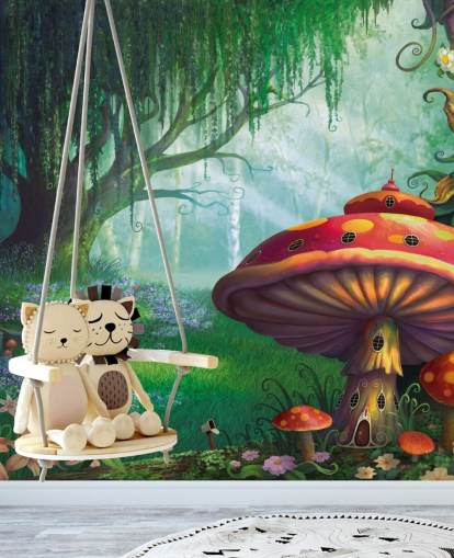 fairy wallpaper mural called Enchanted Forest by Philip Straub for kid's bedrooms and nurseries fairy wallpaper mural called Enchanted Forest by Philip Straub for kid's bedrooms and nurseries