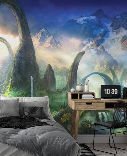 Dinosaurus Rockland Fantasy Behang Dinosaurus Rockland Fantasy Behang