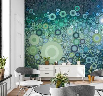 blue circles in different sizes wallpaper