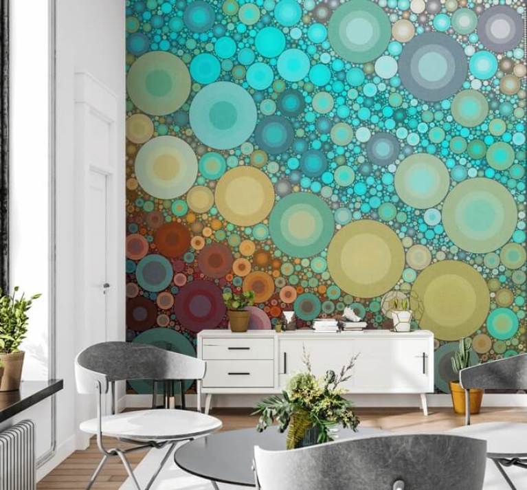 Buy 3D Circle Flower Wallpaper - Best Price & Deals |Online & Offline buy |  The Roots