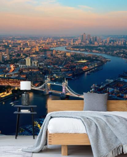 custom london skyline wallpaper mural called Aerial of London for bedrooms, living rooms and offices custom london skyline wallpaper mural called Aerial of London for bedrooms, living rooms and offices