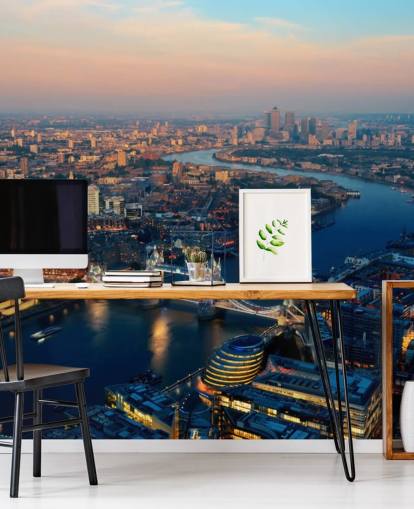 custom london skyline wallpaper mural called Aerial of London for bedrooms, living rooms and offices custom london skyline wallpaper mural called Aerial of London for bedrooms, living rooms and offices