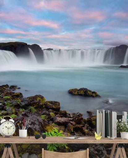 Isländischer Wasserfall Hintergrundbild Isländischer Wasserfall Hintergrundbild