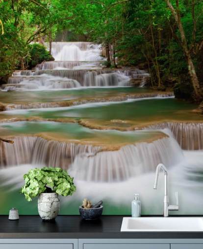 Tropical Waterfall Wall Mural Tropical Waterfall Wall Mural