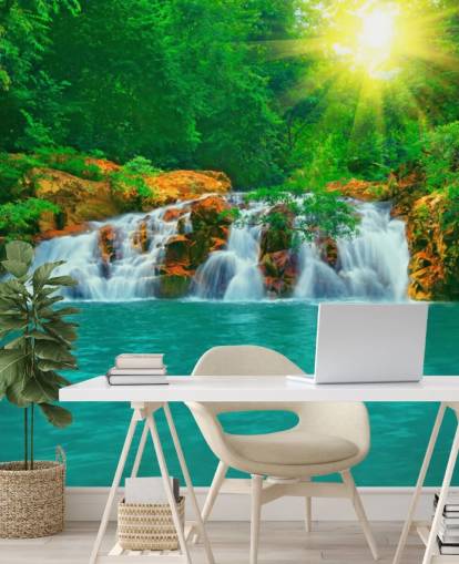 Tropical Waterfall and Pool Wall Mural Tropical Waterfall and Pool Wall Mural