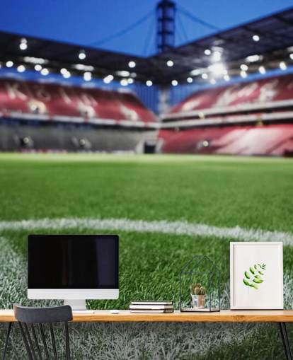 Nära upp av gräs på fotbollsplan Bakgrund Nära upp av gräs på fotbollsplan Bakgrund