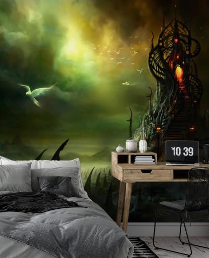 Evil Tower en Land Behang Evil Tower en Land Behang