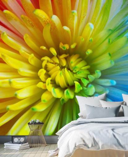 Rainbow Flower Wallpaper Mural Rainbow Flower Wallpaper Mural