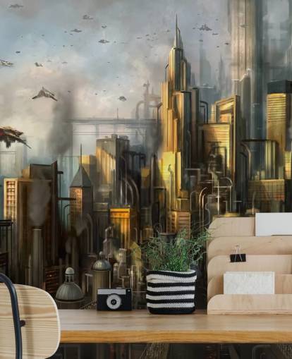 Papel de Parede Sci Fi City Papel de Parede Sci Fi City