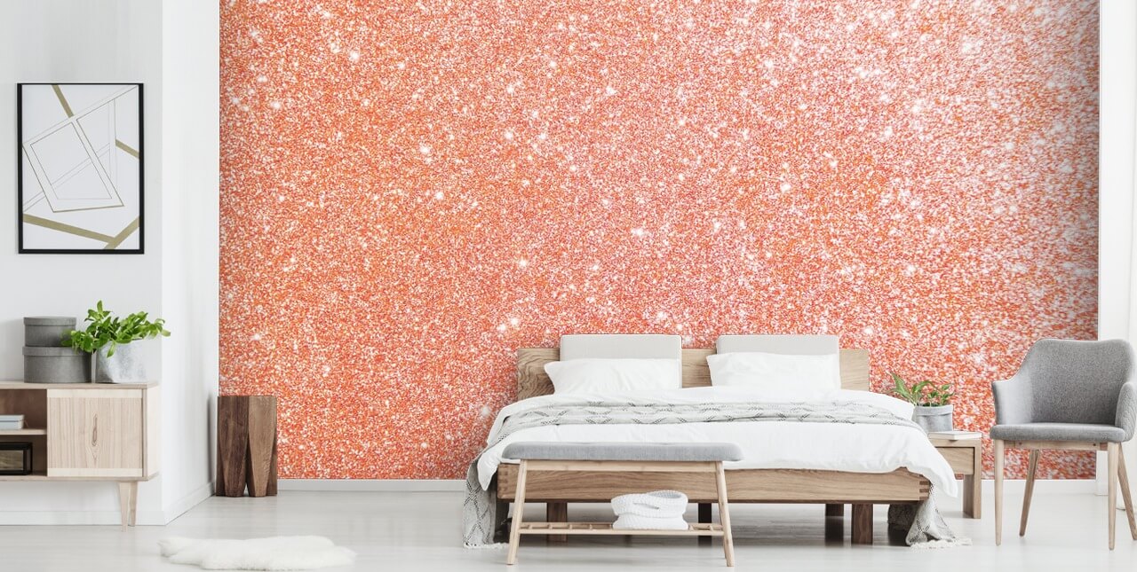 Mooi als een Peach Glitter Mural Mooi als een Peach Glitter Mural