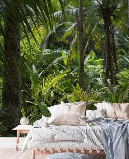 Foto von Green Jungle Scene Wallpaper Foto von Green Jungle Scene Wallpaper