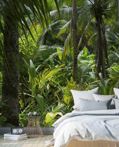 Fotografi av Grønn Jungle Scene Bakgrunn Fotografi av Grønn Jungle Scene Bakgrunn