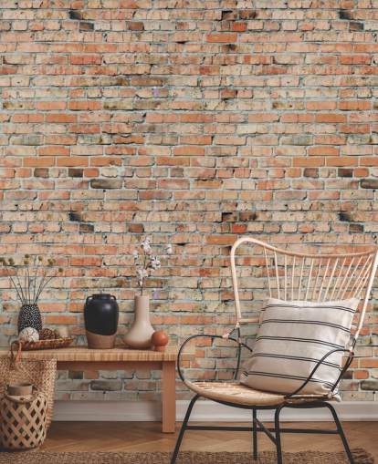 red customisable brick wallpaper mural called Faded Brick by Fotolia for bedrooms, kitchens and lofts red customisable brick wallpaper mural called Faded Brick by Fotolia for bedrooms, kitchens and lofts