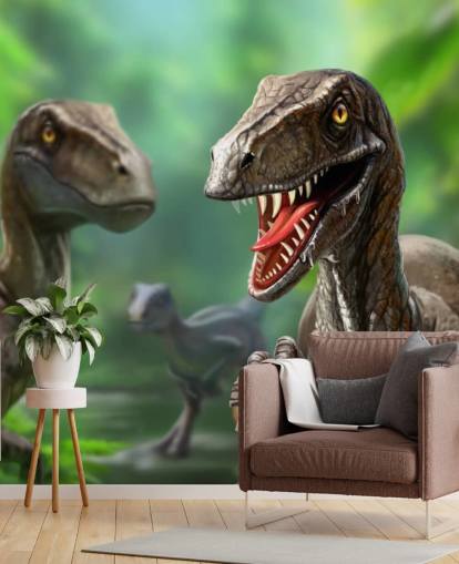 Papel pintado Dinosaurios - Raptors Papel pintado Dinosaurios - Raptors