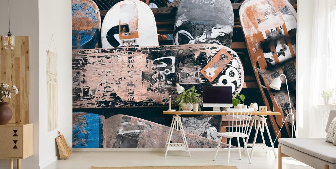 Worn Down Skateboard Wallpaper