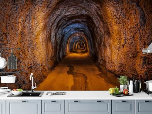 Personalisierbares 3D-Tapeten-Wandbild namens Höhlentunnel