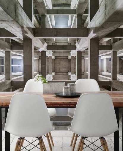 Grey Concrete 3D Ceiling Wall Mural Grey Concrete 3D Ceiling Wall Mural