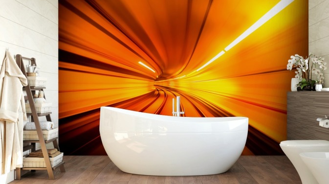 Oranje tunnel 3D-achtergrond