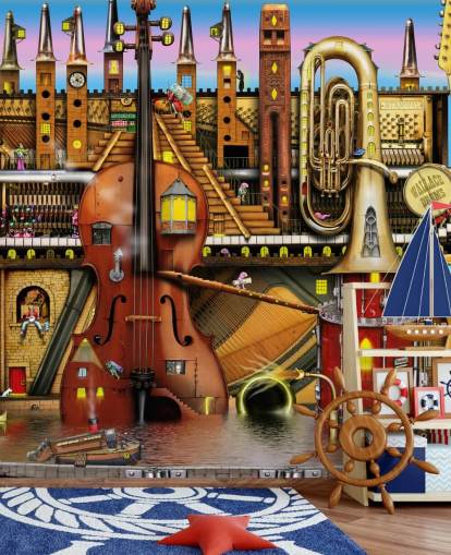 Papel de parede Fantasy Music Stage Papel de parede Fantasy Music Stage