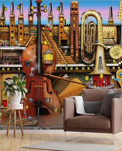 Papel de parede Fantasy Music Stage Papel de parede Fantasy Music Stage