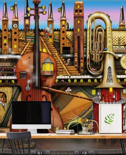 Papel de parede Fantasy Music Stage Papel de parede Fantasy Music Stage