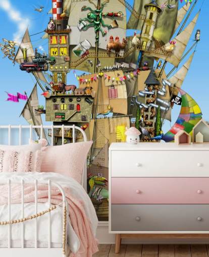 Quirky Pirate Wallpaper Mural Quirky Pirate Wallpaper Mural