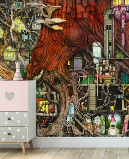 papel de parede peculiar de árvore e fantasia papel de parede peculiar de árvore e fantasia