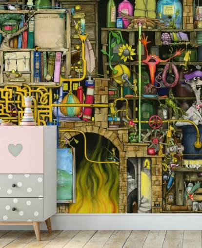 Carta da parati colorata Science Lab Carta da parati colorata Science Lab