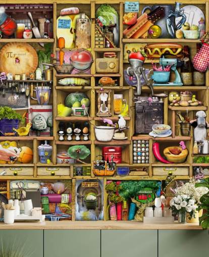 kjøkkenhyller veggmaleri kjøkkenhyller veggmaleri