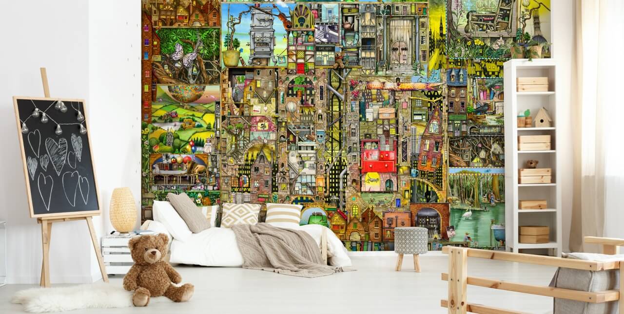 Papier peint Fantasy Town