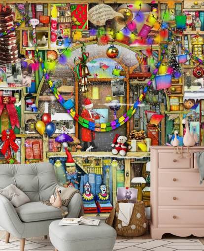 christmas bookshelf wallpaper christmas bookshelf wallpaper