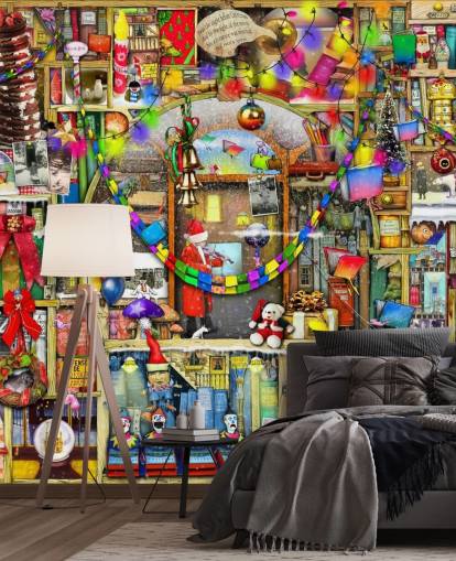 christmas bookshelf wallpaper christmas bookshelf wallpaper