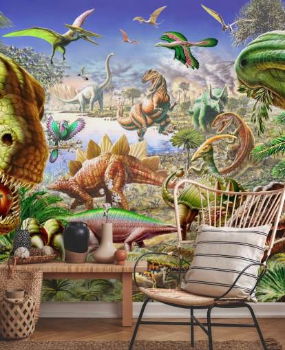 Mural Mundial dos Dinossau Mural Mundial dos Dinossau