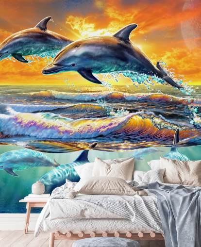Dolphins at Dawn Dolphin Wallpaper Dolphins at Dawn Dolphin Wallpaper