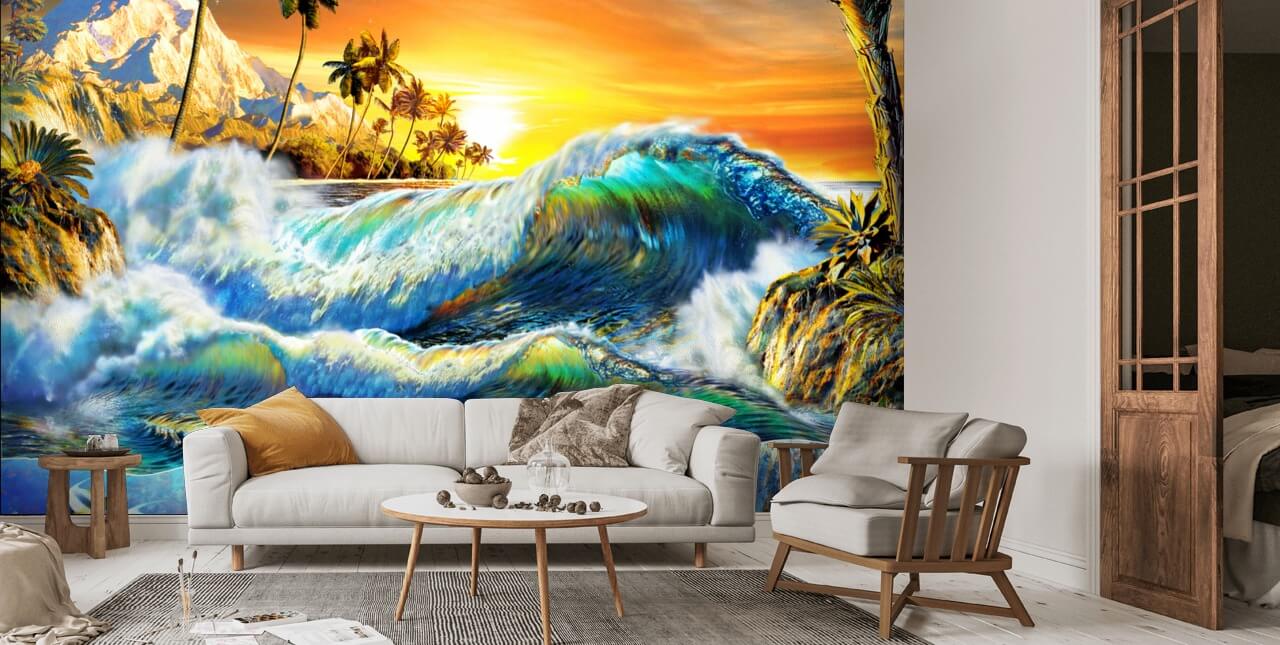 Hawaiian Dawn Wallpaper | Wallsauce UK