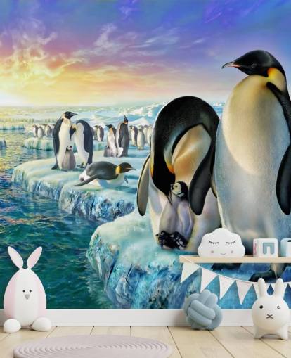 Penguin Colony Art Wallpaper Penguin Colony Art Wallpaper