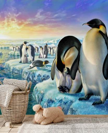 Penguin Colony Art Wallpaper Penguin Colony Art Wallpaper