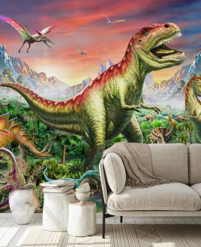 Jurassic Forest Wall Mural Jurassic Forest Wall Mural