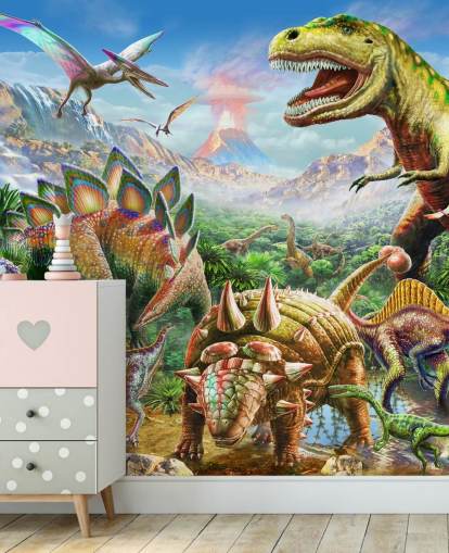 Dinosaurs Group Wallpaper Mural Dinosaurs Group Wallpaper Mural