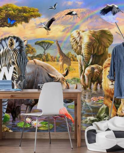 african animals by lagoon wallpaper african animals by lagoon wallpaper