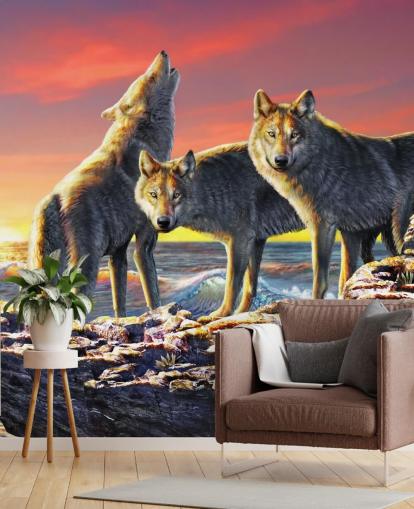 Wolf Pack Art behang Wolf Pack Art behang