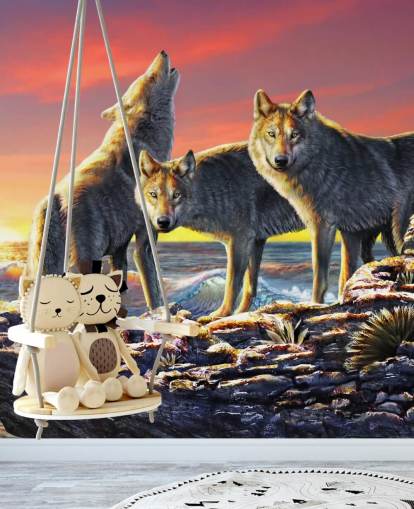 Wolf Pack Art Wallpaper Wolf Pack Art Wallpaper