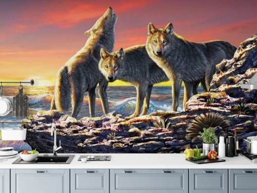 Dawn Hunt Wolf Pack Wallpaper