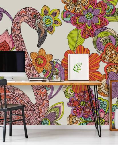 Drawn Flamingo Wallpaper Drawn Flamingo Wallpaper