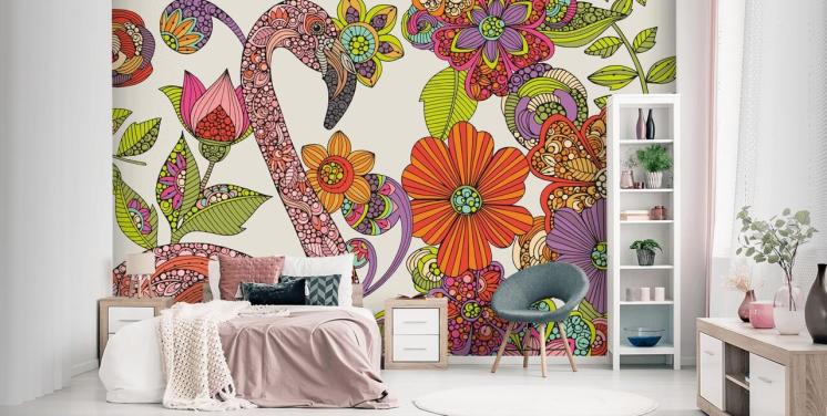 Dragna Flamingo Bakgrund