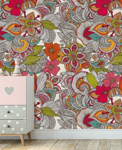 Colourful Floral Wallpaper Colourful Floral Wallpaper