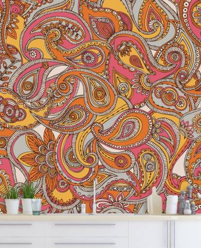 pink and orange paisley wallpaper pink and orange paisley wallpaper