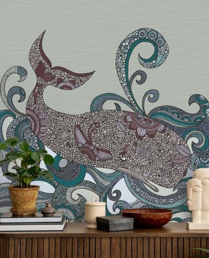 Papel pintado de ballenas Papel pintado de ballenas